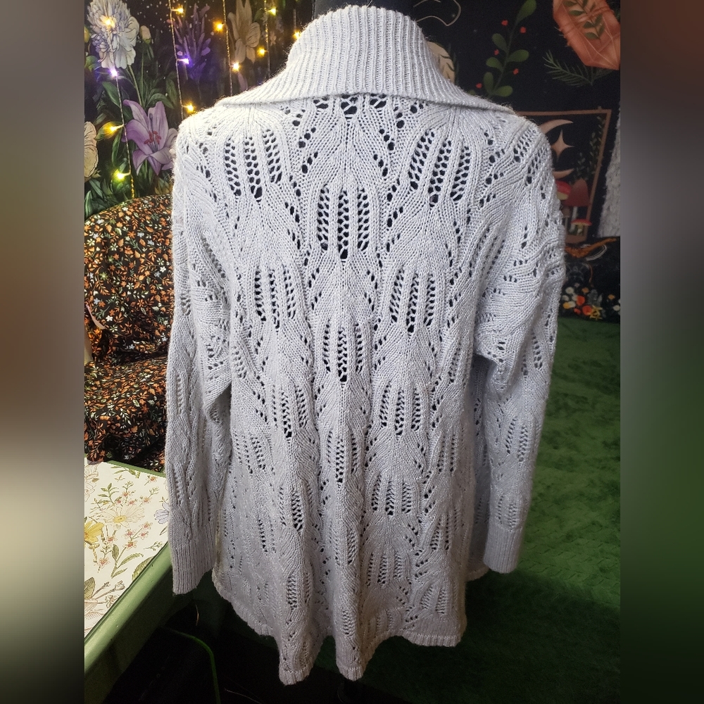 Torrid size 0 open front knit cardigan - light gray